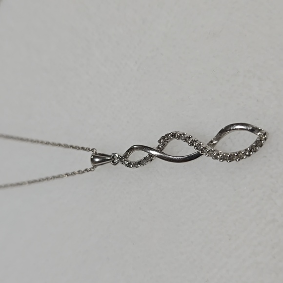 10k JWBR Designer Diamond Infinity Necklace - Picture 5 of 10